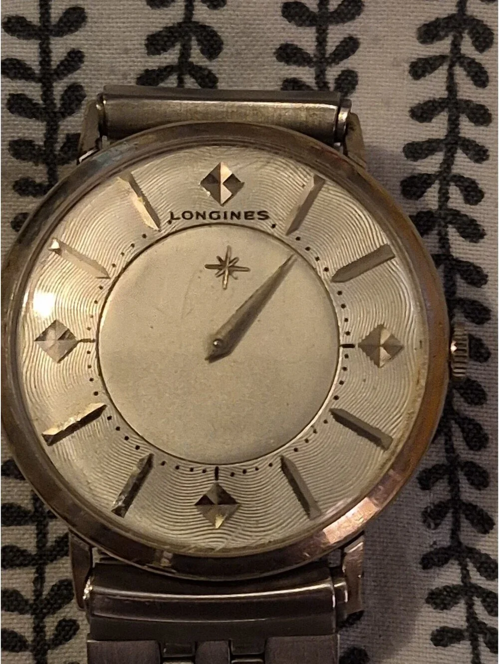 1960's Vintage Longines MYSTERY DIAL Mens Wristwatch Works Gold Filled